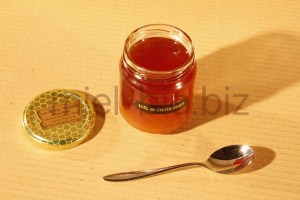 Miel de Chataignier bio pot de 250g ouvert
