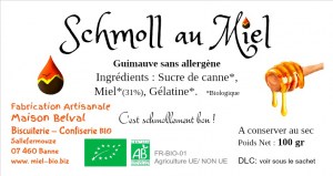 Schmoll au miel bio la guimauve maison 200g
