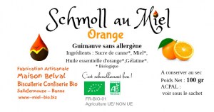 Schmoll au miel bio et à l&#39;orange (guimauve artisanale)