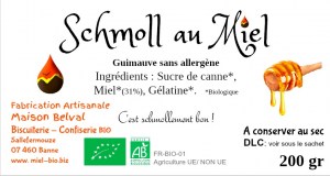 Schmoll au miel bio la guimauve maison 200g