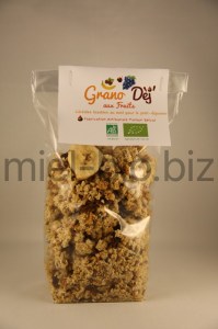 GranoDej Céréales bio petit déjeuner au miel et aux fruits