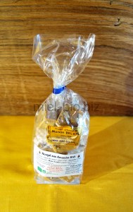 Sachet de papilottes de nougat bio au miel et aux amandes