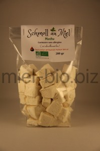 Schmoll au miel bio et à la menthe (guimauve artisanale) 200g